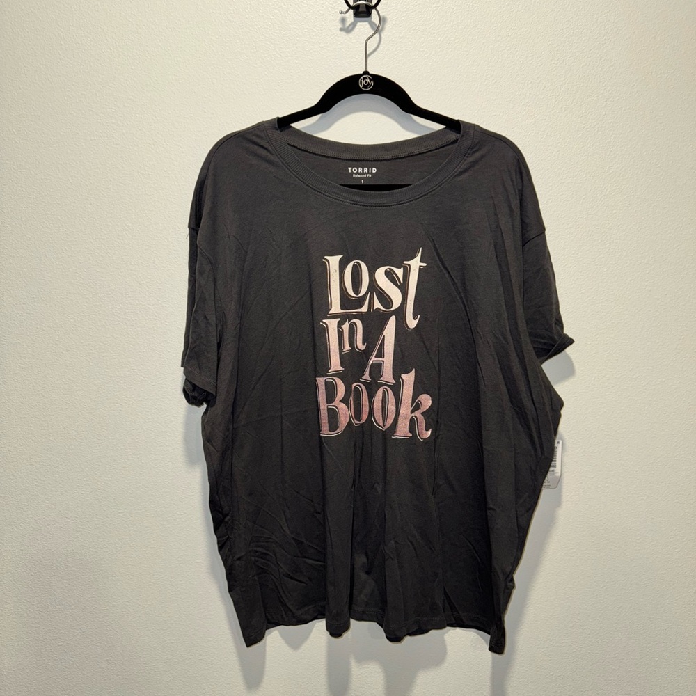 Torrid Charcoal Lost in a Book Graphic Tee - Picture 4 of 9